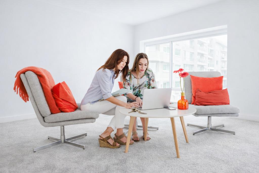 Neutral carpet in New York home