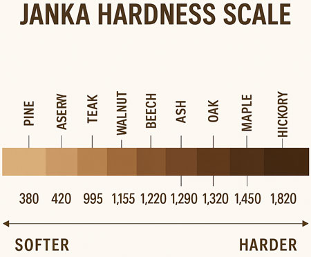 Janka hardness ratings explained by Custom Carpet Centers
